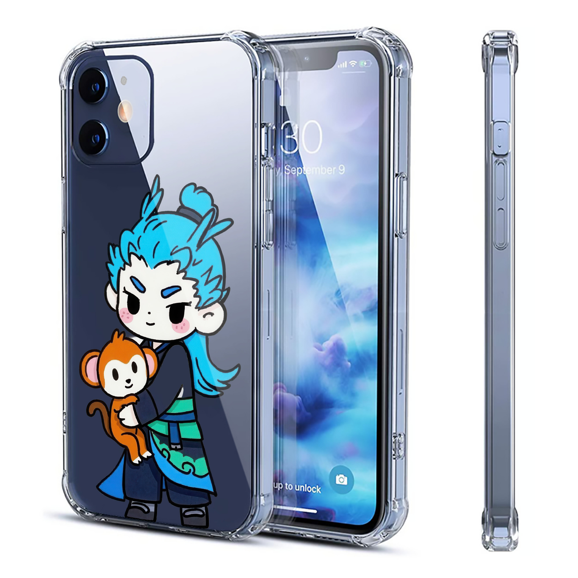 （画像用） Ne Zha 2 ナタ 魔童の大暴れ 【iPhone 12シリーズ対応】透明スマホケース（クリアソフトケース）